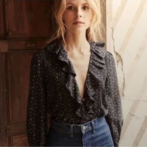 Doen Hardy Top Night Songbird Paisley Size L